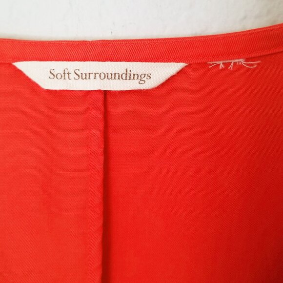 Soft Surroundings Traviata Tencel Wrap Dress Belted Cottage Resort Brunch PM - Picture 6 of 15